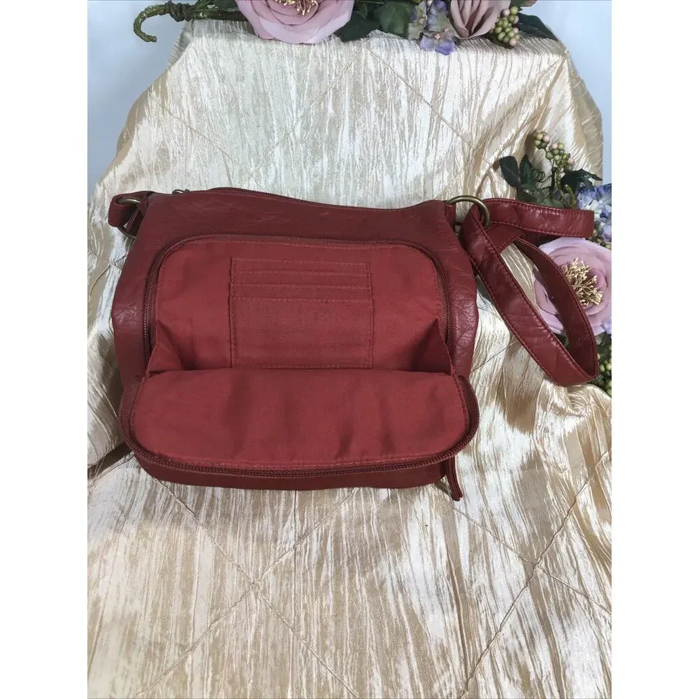 Burno Multi Pocket Crossbody Bag for Women Shoulder Bag Ultra Soft Minimalist - Picture 4 of 6